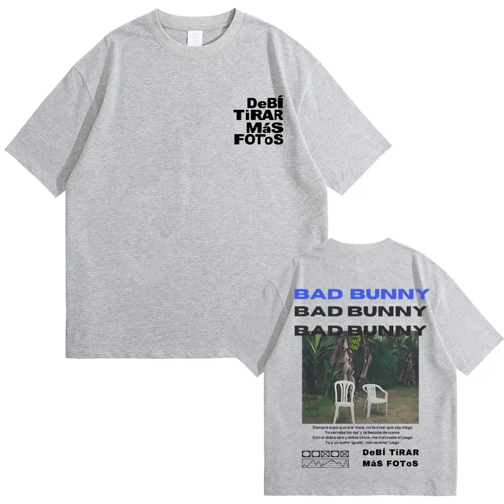 

Famous Rapper Bad Bunny Tshirt DeBi TiRAR MaS FOToS DTMF Graphic Tshirt Men's T-shirt Men Fashion Hip Hop Retro T Shirts