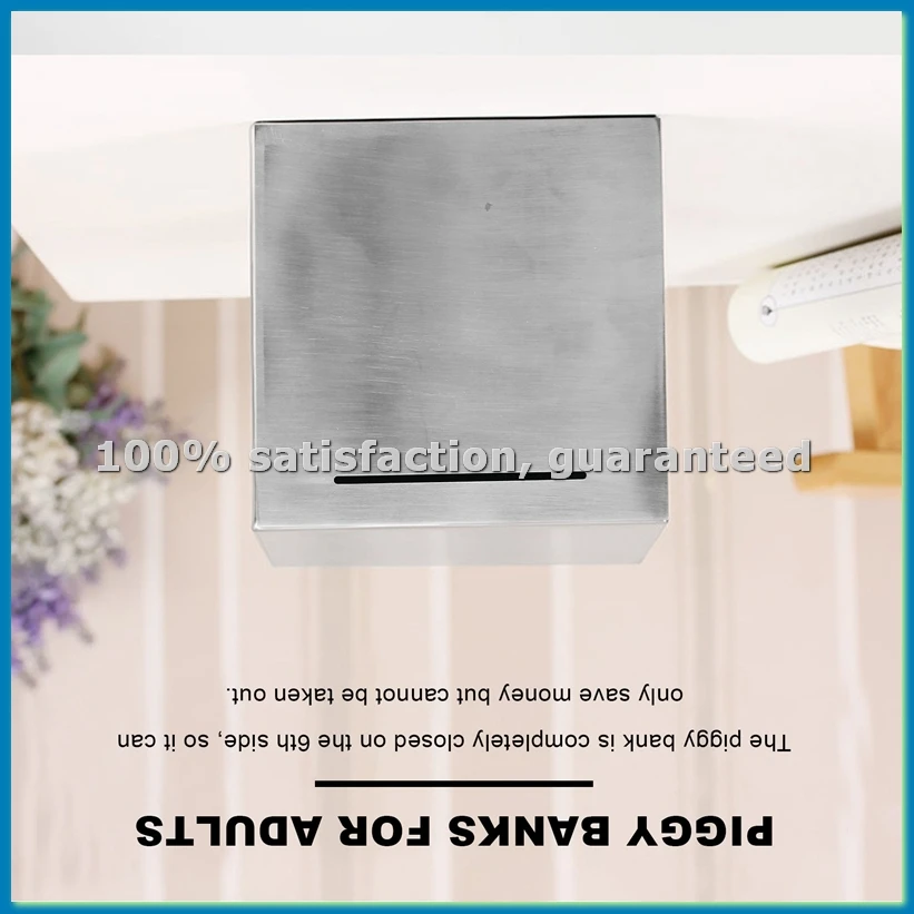 

Безопасная копилка из нержавеющей стали, сейф для экономии денег для детей, может экономить только-AT48