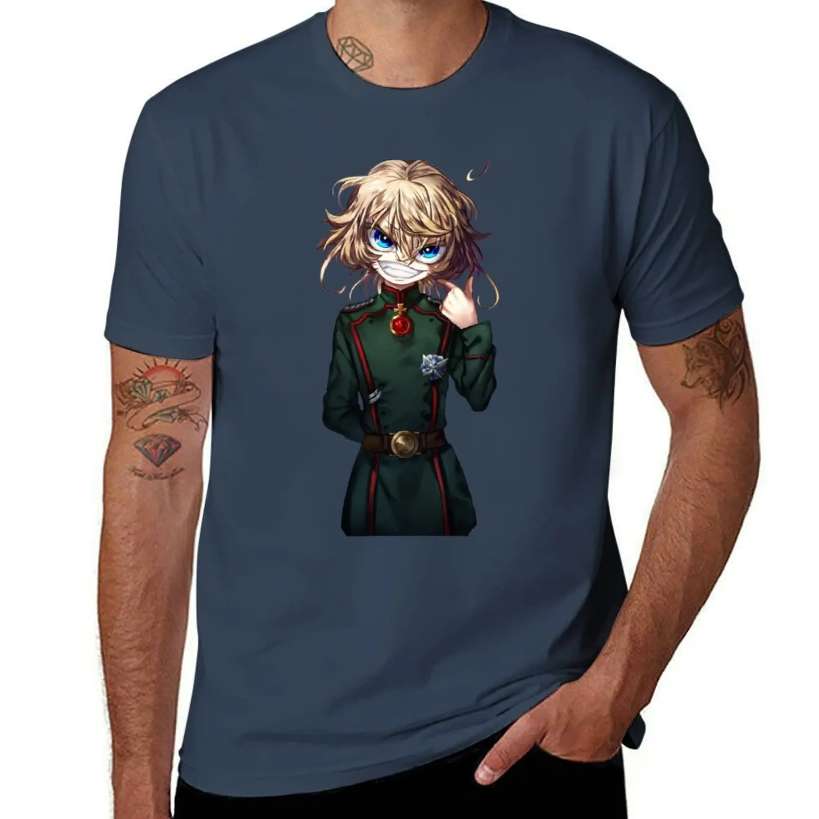

Youjo Degurechaff Tanya Senki T-Shirt Plus Size Gym Sports T-Shirt