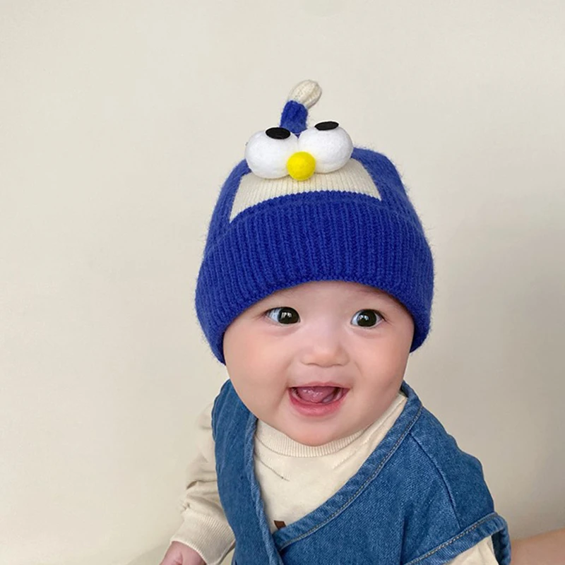 

Autumn And Winter Baby Hat Cute Baby Hat Korean Style Pullover Wool Hat Ear Protection Children's Knitted Hat