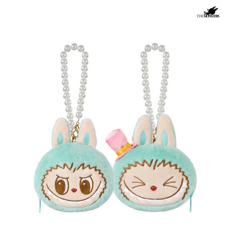 Collection de pendentifs en peluche Labubu The Monsters Party, figurine d'anime, sac à main à rabat amusant, cadeau de jouet d'anniversaire authentique, nouveau