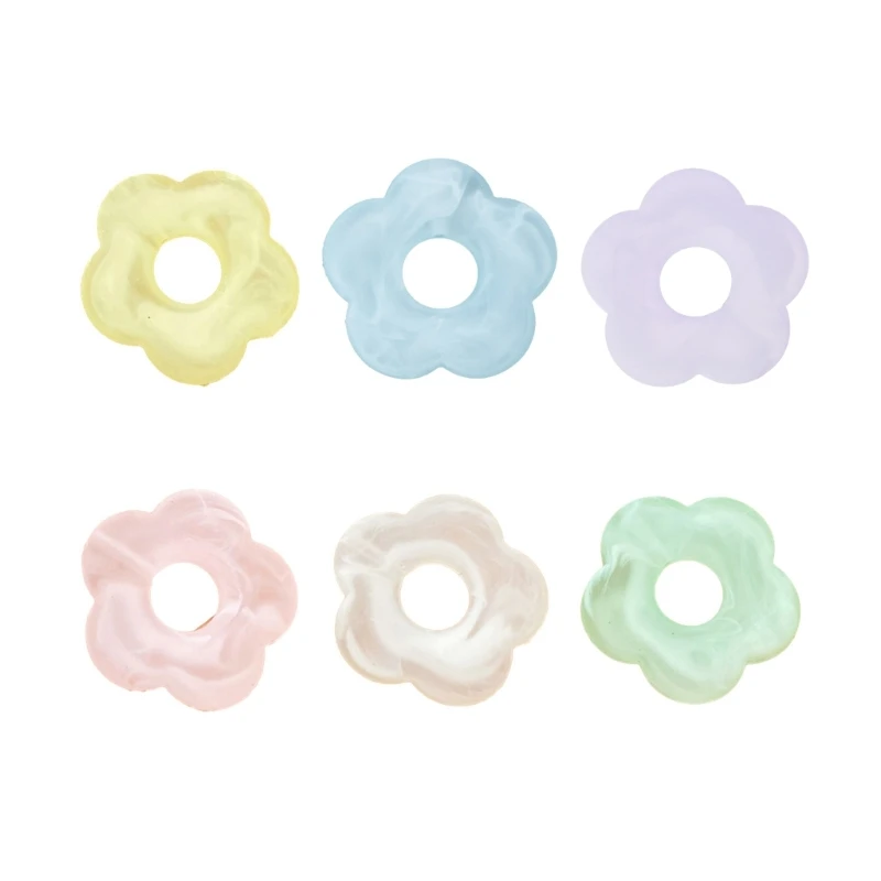 Acrylic Pendants Hollow Five Matte Flower Bead Charm Ornament DIY Keychain Earring Jewelry Accessories Easy to Use