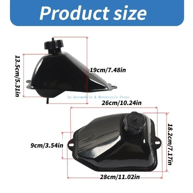 270E Tangki Bensin Besi Pengganti Penyimpanan Bahan Bakar 4 Roda Cocok untuk ATV Quads 50cc 125cc Model Cina Pengendara