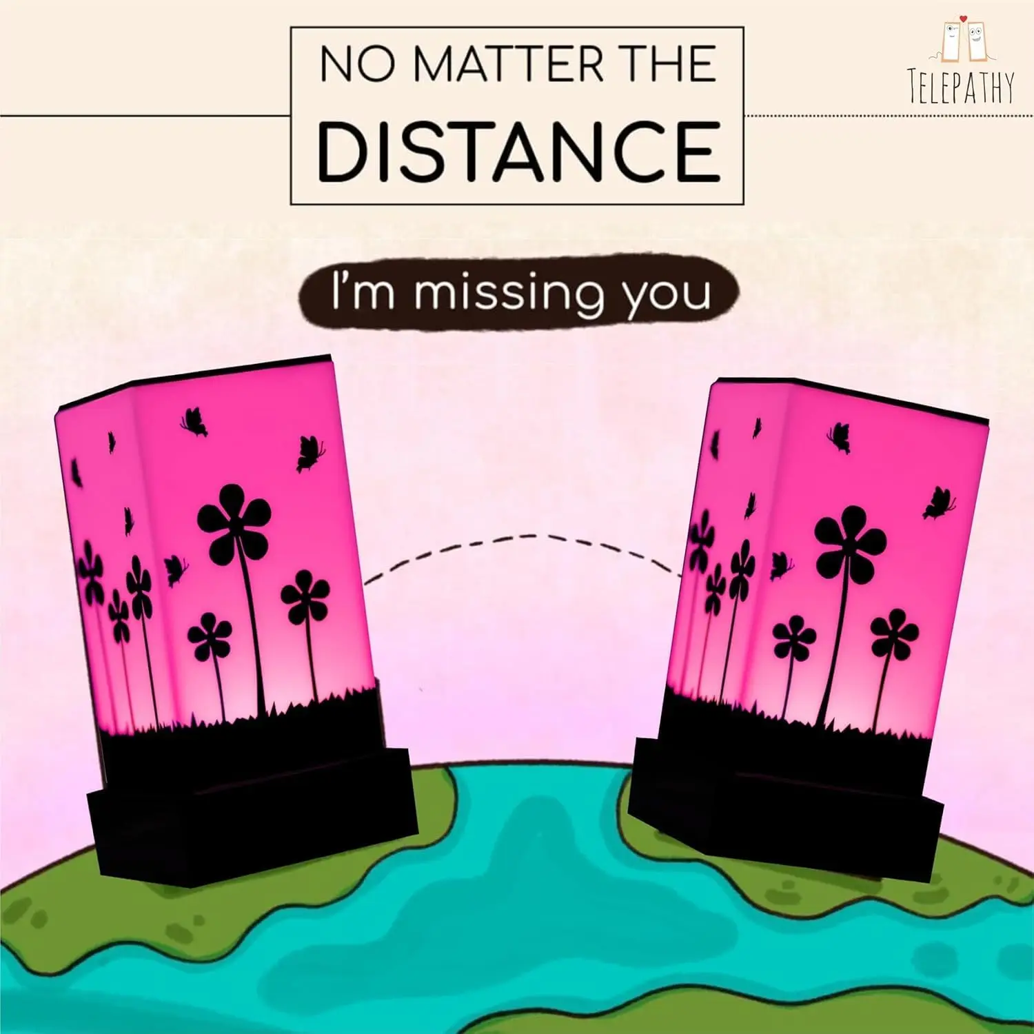 مصباح الصداقة لمسافات طويلة - أضواء Wi-Fi تعمل باللمس للأزواج والعائلة والأصدقاء |   مجموعة هدايا عيد الميلاد مكونة من قطعتين