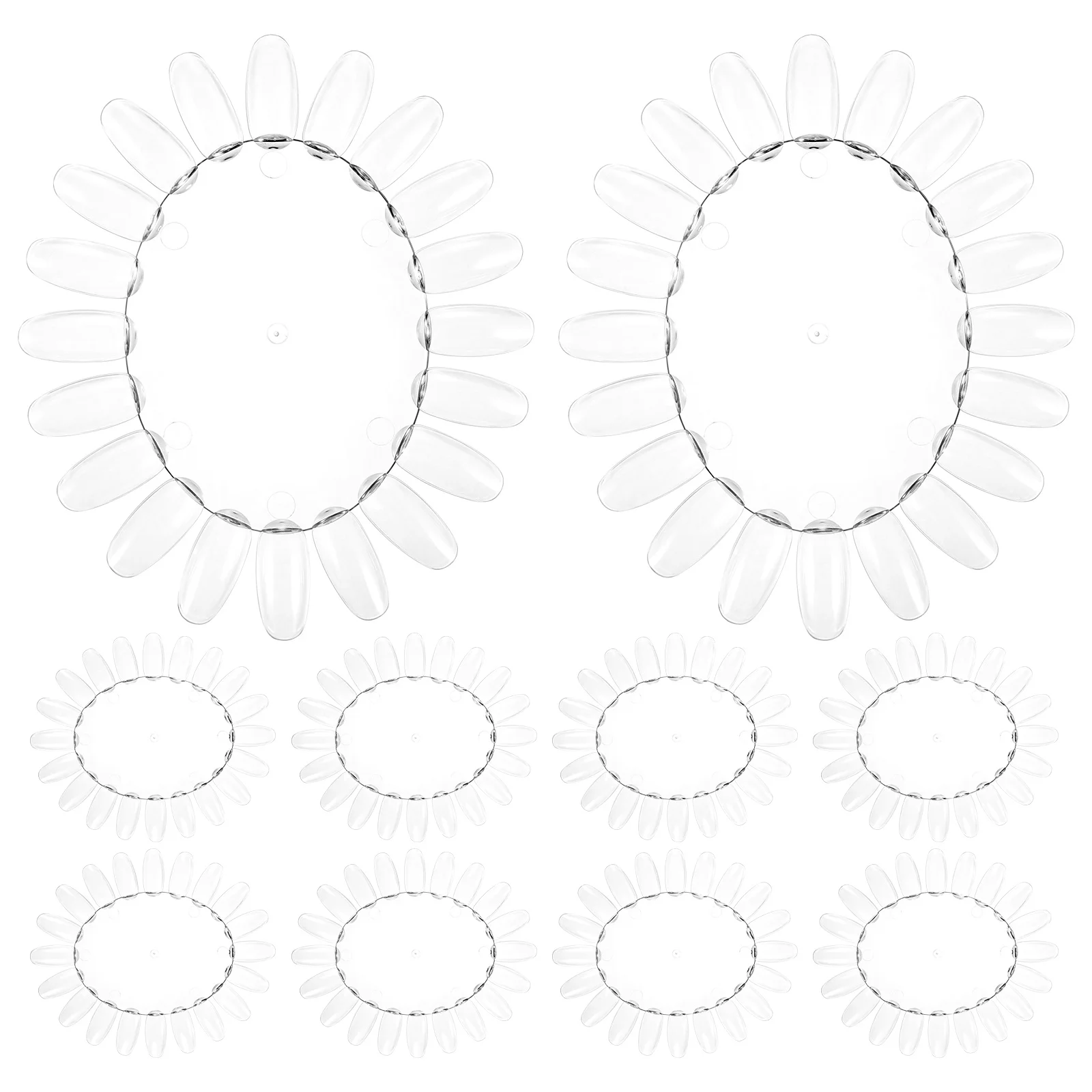 Ruota per pratica delle unghie trasparente Display acrilico premium per la selezione dei colori dello smalto gel Strumento per punte per nail art fai da te Accessori per unghie finte