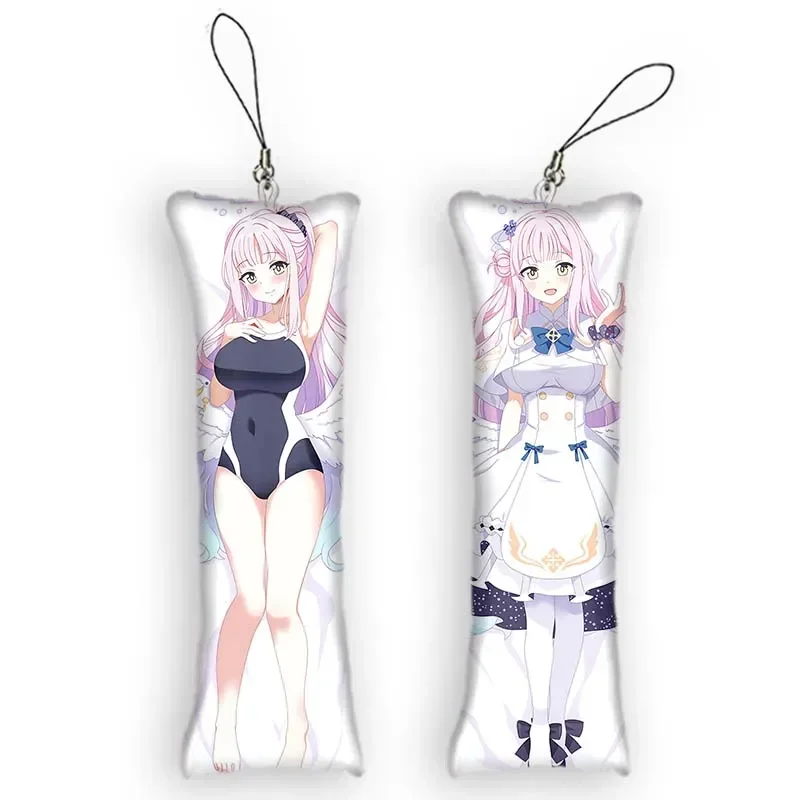 

New design Mini Dakimakura Keychain 2 Side Small Pillow Pendant Cute Otaku Birthday Gifts Cartoon Keychain