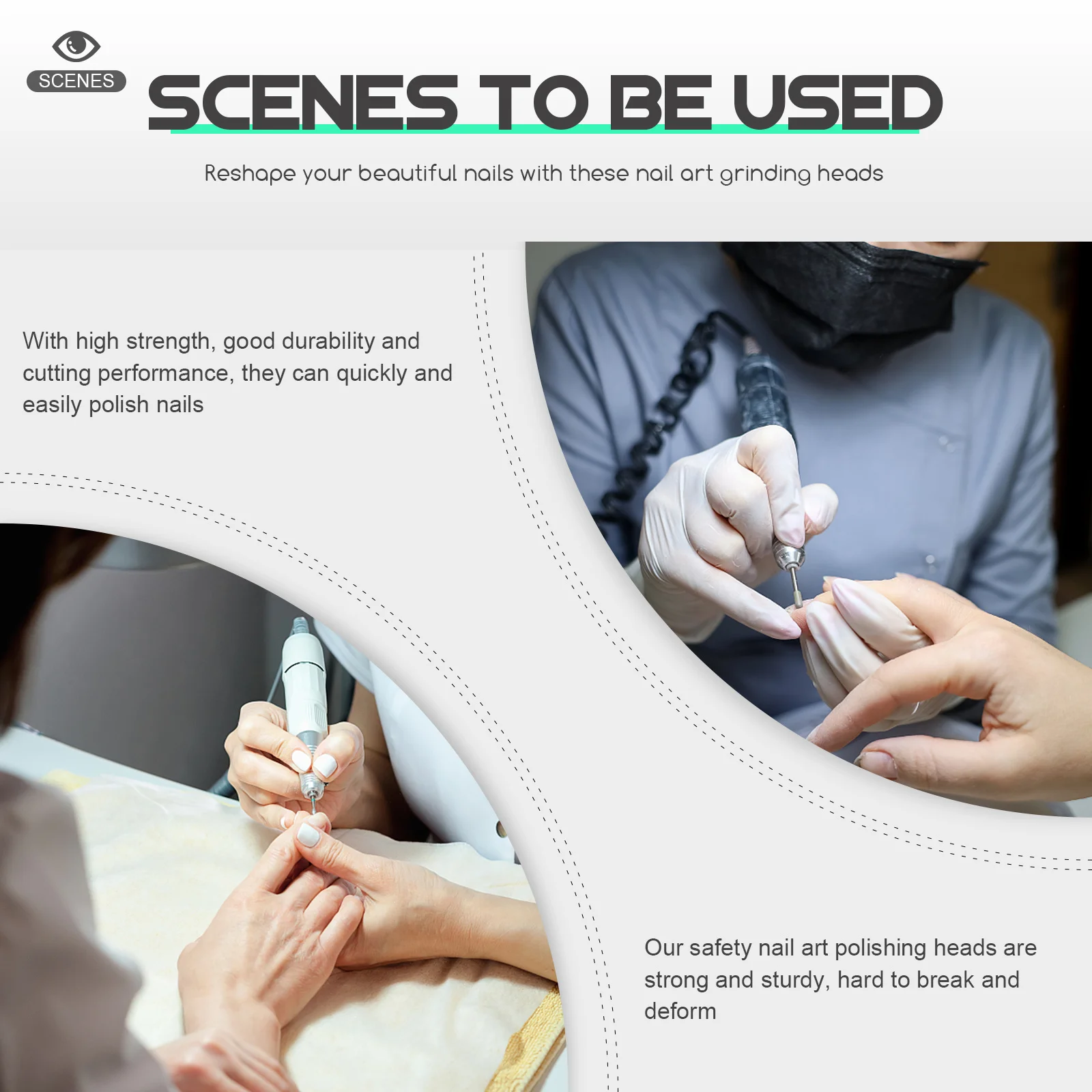 Caja de almacenamiento de brocas para uñas, estuche de almacenamiento para pulidor de manicura de diseño compacto para recuperación rápida de brocas, Ideal para uñas