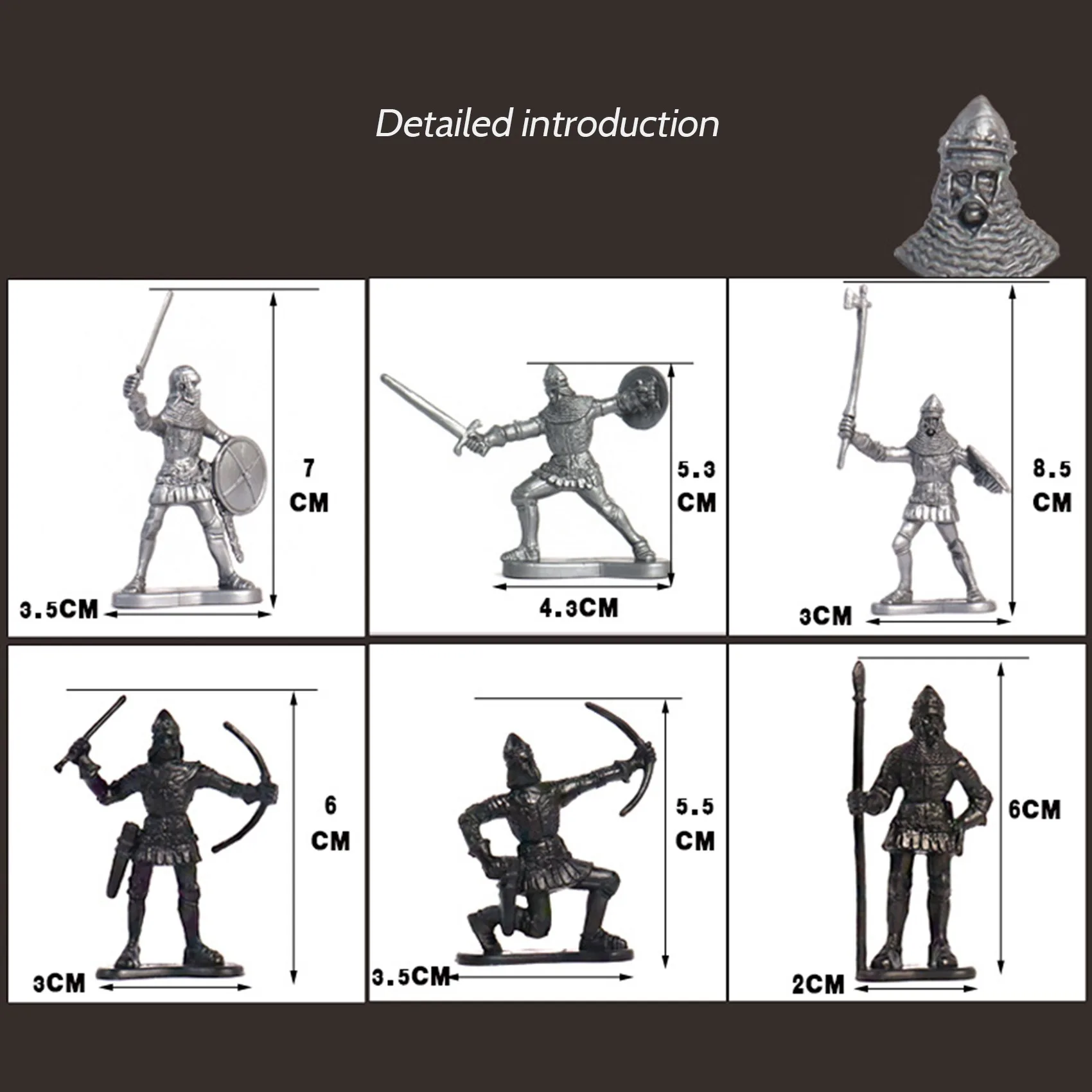 A06R 24Pcs/Set Simulation Action Figures Roman Medieval Knights Soldier,Men Classic Archaic Soldiers Middle Ages Warriors Toy