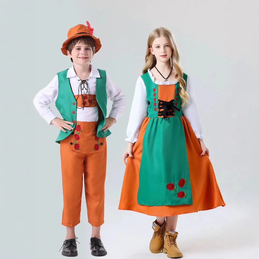 

Traditional Bavarian Costume Children's Beer Festival Adult Halloween Performance Clothing Six One Parent-Child Sports Day