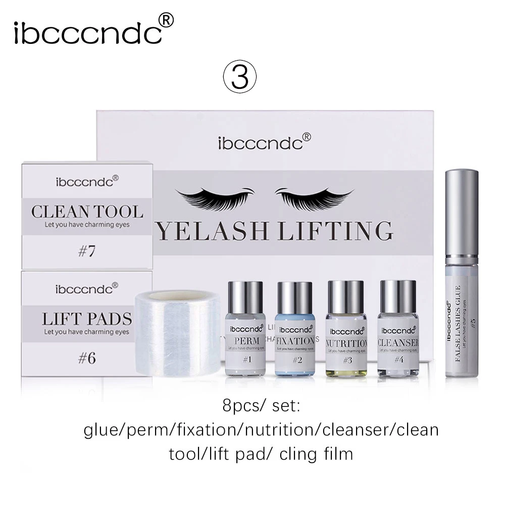 Keratin Lash Lift Kit Eyelash Curling Perm Lotion With Glue Nutrition Eye Lash Lifting Pad Semi-Permanent Beauty Salon Supply