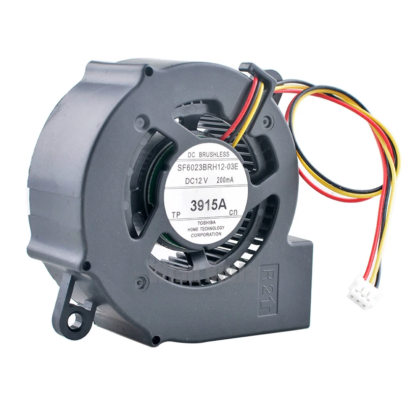 

SF6023BRH12-03E 6cm 60mm blower fan 60x60x23mm DC12V 0.20A 3pin Turbine fan cooling fan for projectors