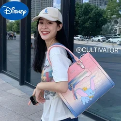 MINISO Disney Original Dumbo Large Capacity Gradient Blue Pink Messenger Handbag Bag Girls New Year Gift Luxury Brand