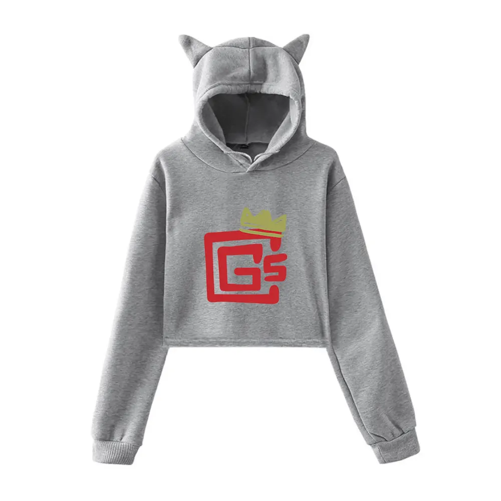CG5 Lonely King Hoodie Vintage 90s Streetwear Merch Hoodies Sports Sweatshirts for Girls Cat Ear Crop Fashion Pullover