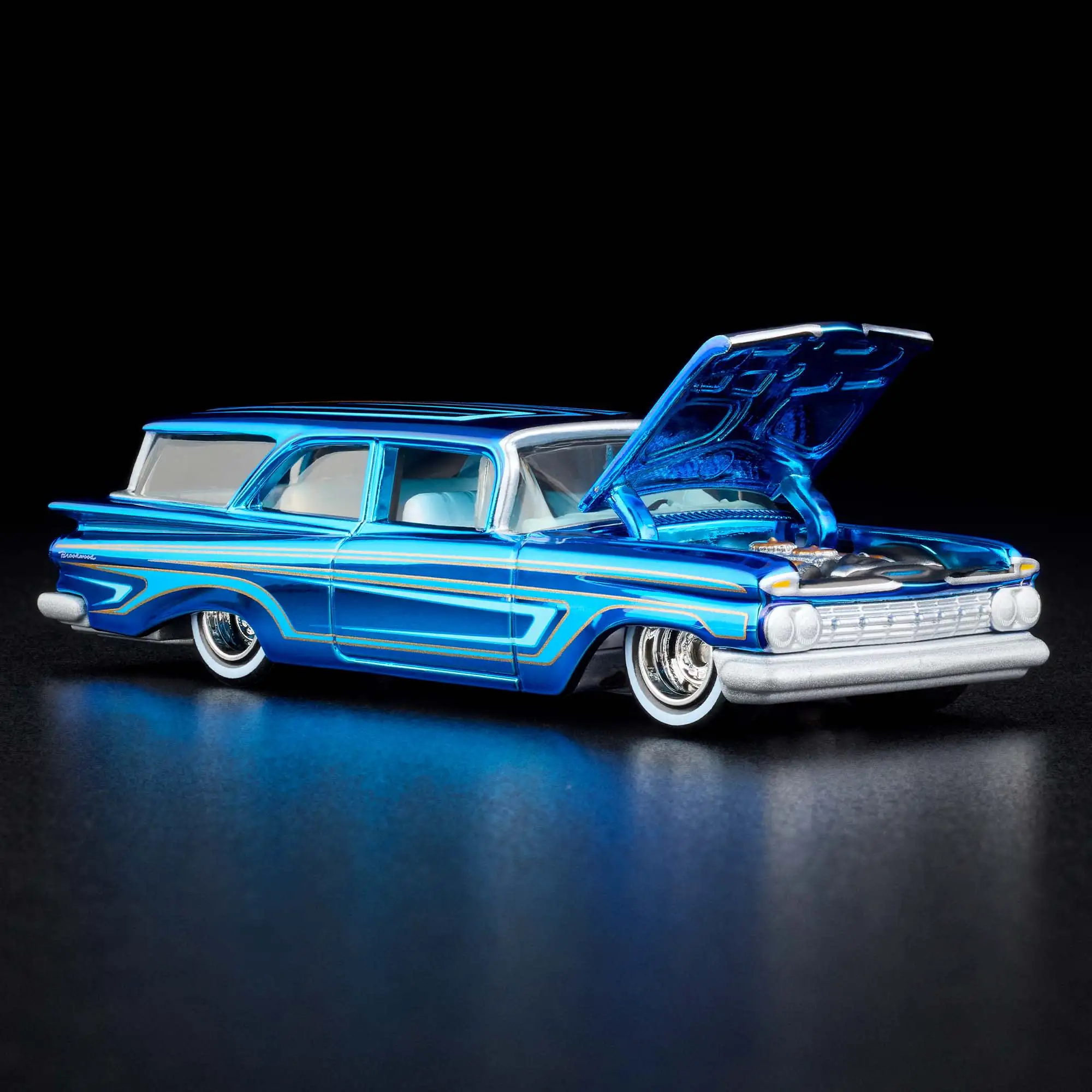Hot Wheels Collectors RLC Exclusive 1959 Chevrolet Brookwood Ice Blue Scale 1:64 รถDiecast