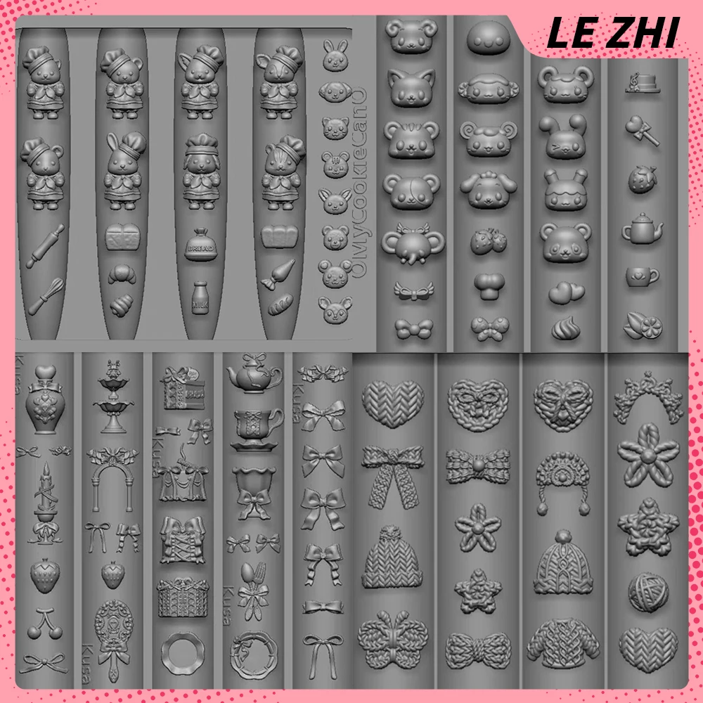 

Cartoon Animation My Melody Hello Kitty Silicone Diy Nail Art Templates Mold Kawaii Bear Rabbit Dog Design Nails Art Mold