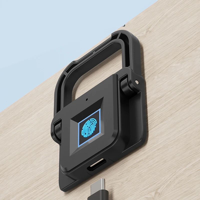 Биометрический замок с отпечатками пальцев, черный замок без ключа, умные замки для ящиков, противоугонный дверной замок, длительное время ожидания, дверная фурнитура