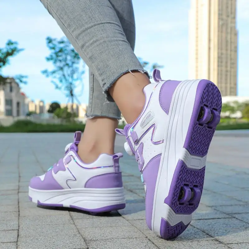 2025 جديد أحذية تزلج مضمنة للبنين بنات التزلج في الهواء الطلق الباركور انفصال عجلات أحذية النساء الرجال الأسطوانة أحذية رياضية حجم 31-40 #5