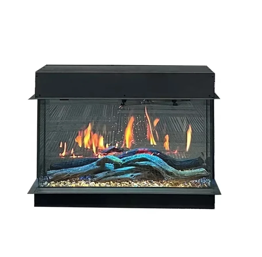 

3D Virtual Electric Fireplace With Sparks LCD Electric Fireplace 40 Inch Wireless 3D Fireplace