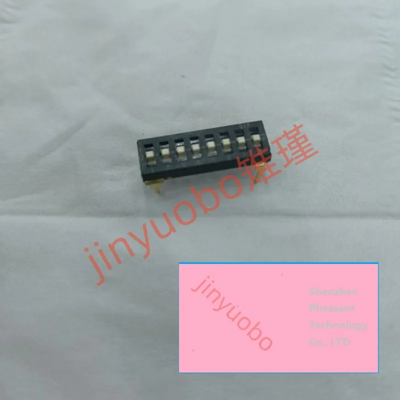 (1 piece) TII-08-V through-hole pin pitch 2.54mm three-state dip switch 8-bit DIP8-pin KE black chipset