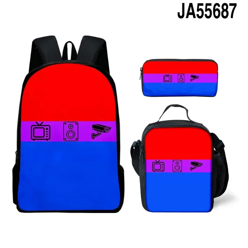 3PC-Set Skibidi Toilet Children\'s Backpack Boy School Bag for Teenage Backpack Anime Boys Girls Anime Cartoon School Bag Mochila