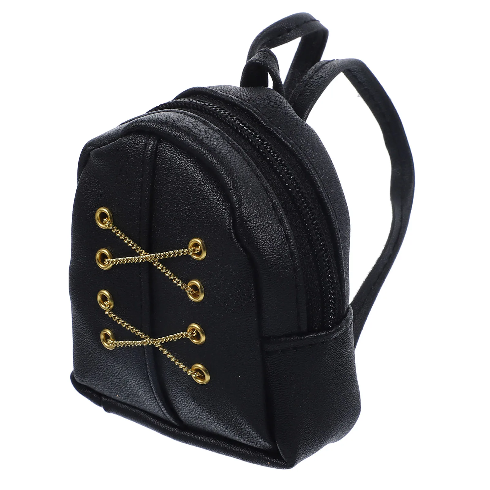 

Cute Mini Backpack Toys Zipper Closure Portable Kids Accessories Decorative Schoolbag for Dollhouse Bedroom Study Game Room