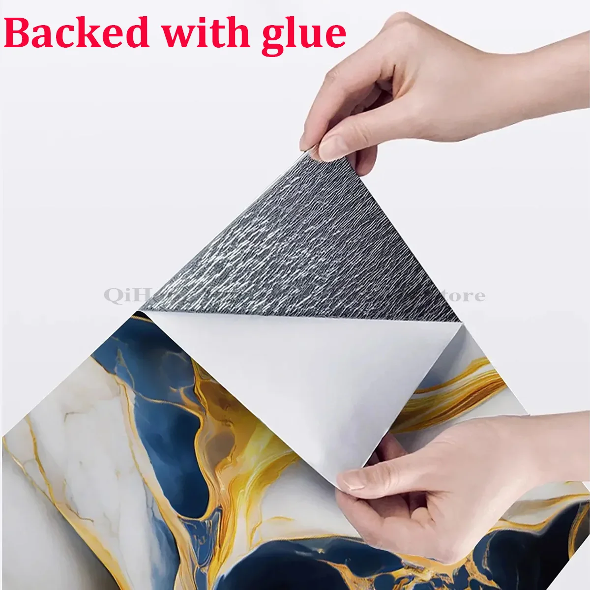 10-30PCS 56 Styles Imitation Marble 3D Ceramic Tile Sticker, Waterproof Self-adhesive, Home Wall Renovation Decoration Wallpaper