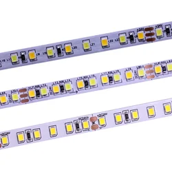 Taśma LED 5m 2835 CCT 5V 12V 24V DC regulacja temperatury barwowej 4000k elastyczna taśma LED wstążka 120 led/m 180 leds/m 8MM