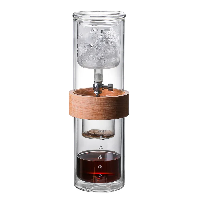 Glass Cold brew  maker Glass coffee set Double ice drop coffee maker Hand brew coffee maker  tools