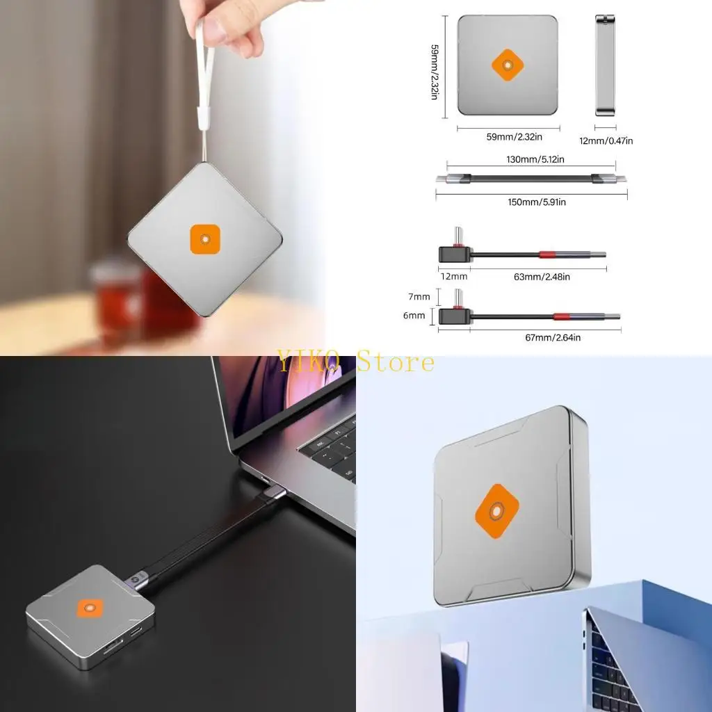 

K32C M.2 NVMe Корпус жесткого диска Магнитный внешний чехол SSD 2230 Поддержка USB3.2 10 Гбит/с для телефона 15