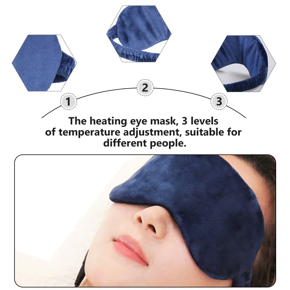 

1 Set Electric Heating Mask 3-Level Temperature Adjustable Usb Rechargeable Steam Eye Cover For Sleep Fatigue Relief Dark Circle