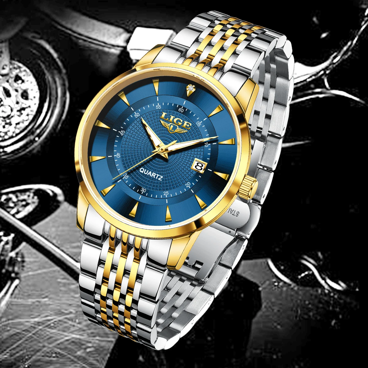LIGE Nowy Luksusowy Zegarek Mę – Stainless Bracelet Diver recenzja i cena