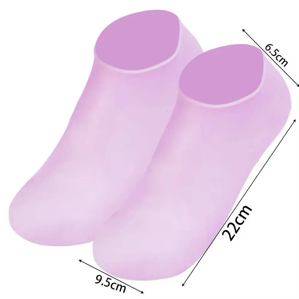 Chaussettes de massage hydratantes en silicone pour les pieds, spa, réutilisables, suppression de la fréquence de la peau, anti-Contation, anti-séchage, outil de soin des pieds