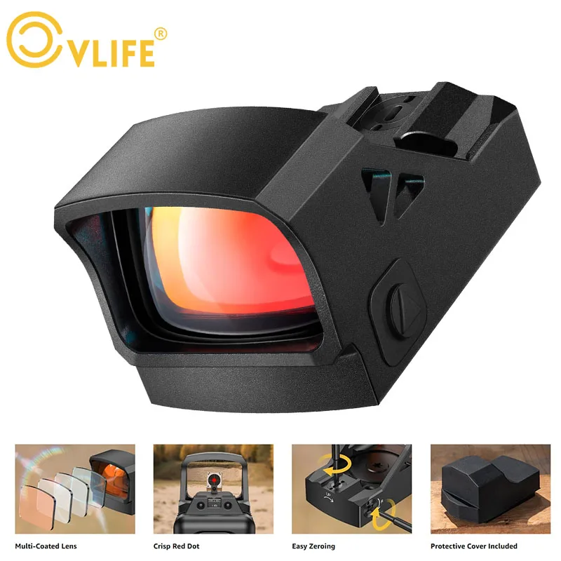 

CVLIFE Wolfprowl Motion Awake Red Dot Sight For RMS/RMSC 3MOA Reflex Sight with Adapter Plate for MOS 21mm Picatinny Base