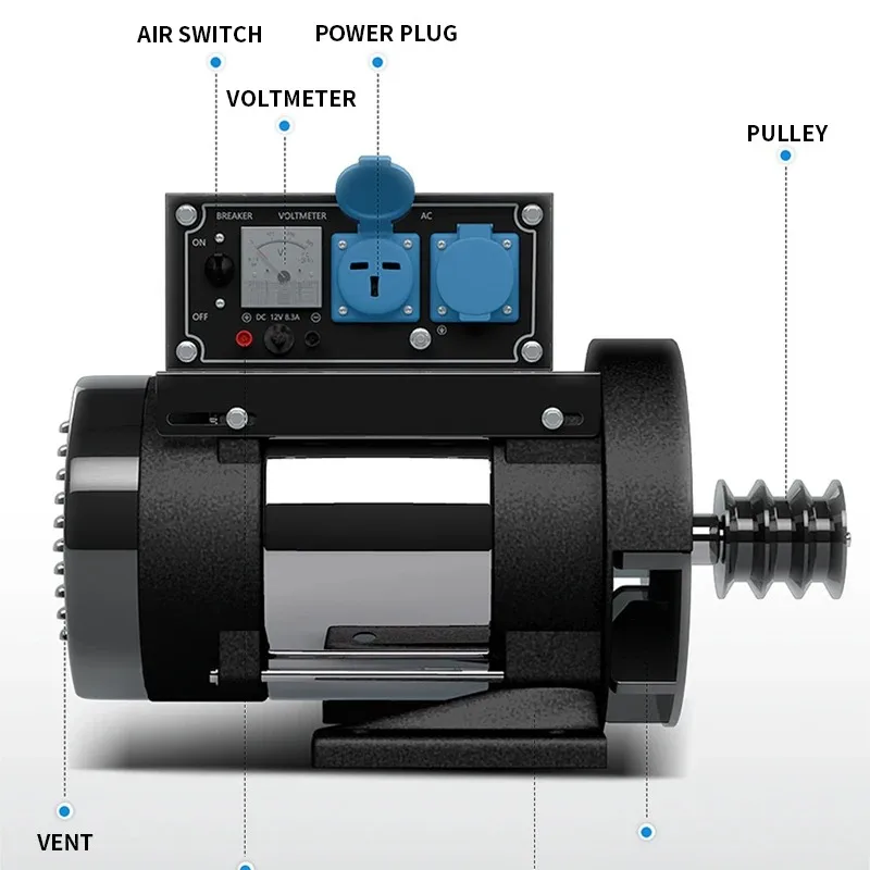 เครื่องกําเนิดไฟฟ้าขนาดเล็ก 10KW มอเตอร์เฟสเดียวเครื่องกําเนิดไฟฟ้าดีเซล/เบนซินชุดเครื่องกําเนิดไฟฟ้าแบบพกพาแกนทองแดงด้านในทั้งหมด