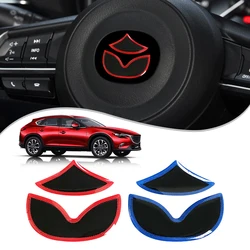 Car Steering Wheel Sticker Emblem Logo Badge Trim Modified Decal for Mazda Axela ATENZA CX-5 CX-4 Luxury Decorative Accessories