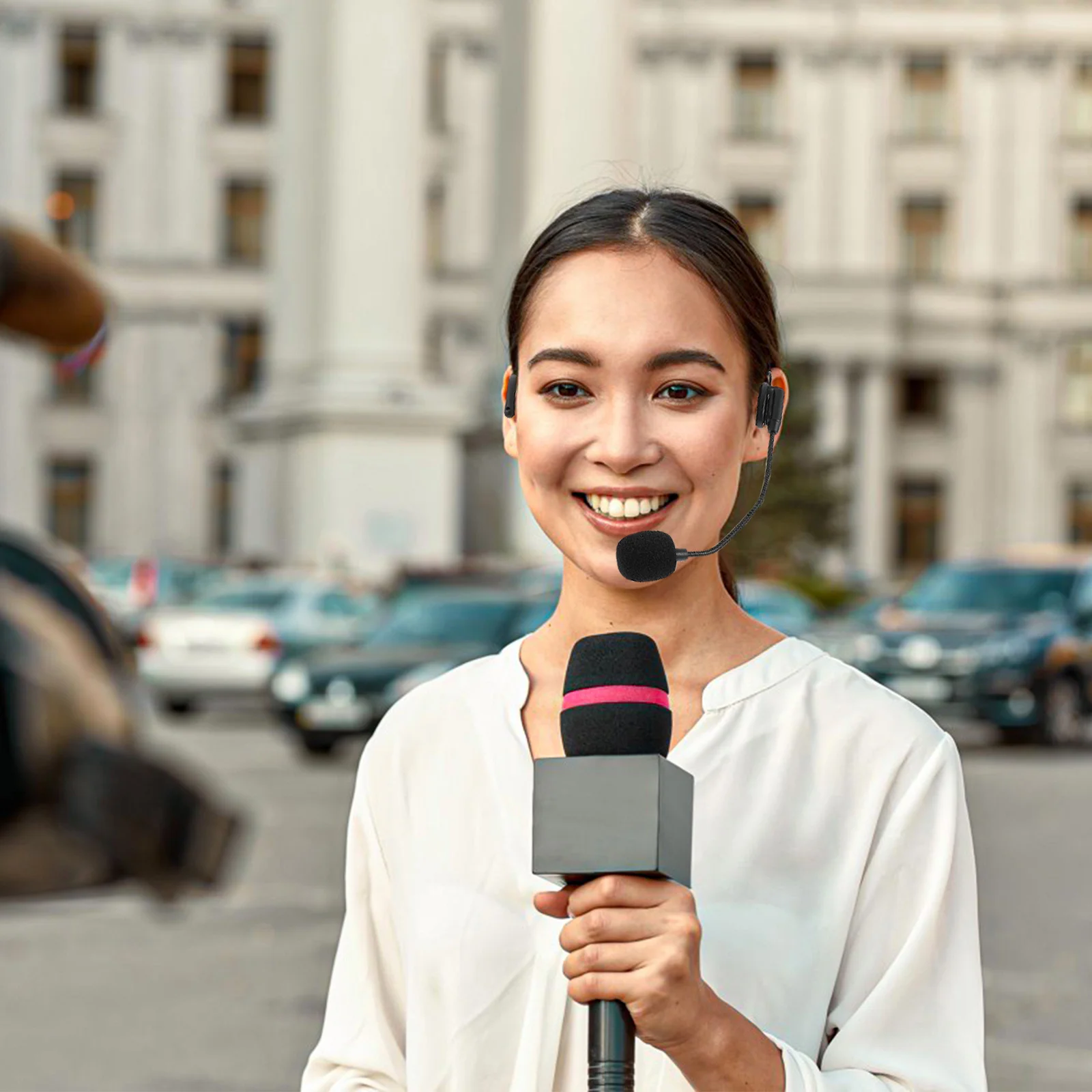 

Wired Microphone Adjustable Head-Mounted Mic For Voice Amplifier Lightweight Compact Copper Head High-Shielding Material