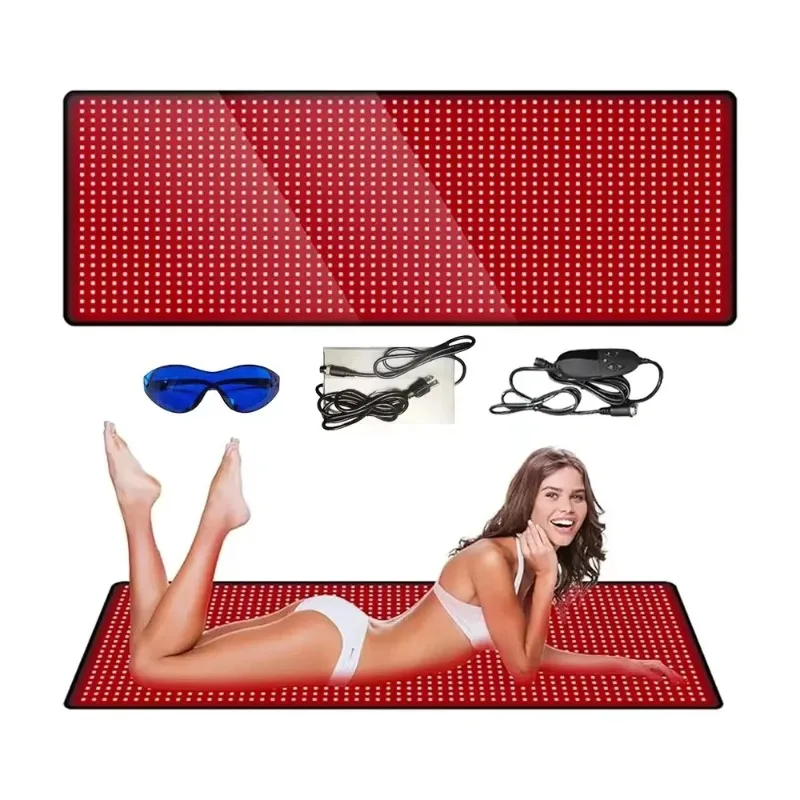 Large Pad for Whole Full Body Near Infrared Mat 660nm 850nm LEDRed Light Therapy Device Yoga Mat Home Health Relaxation Quipment
