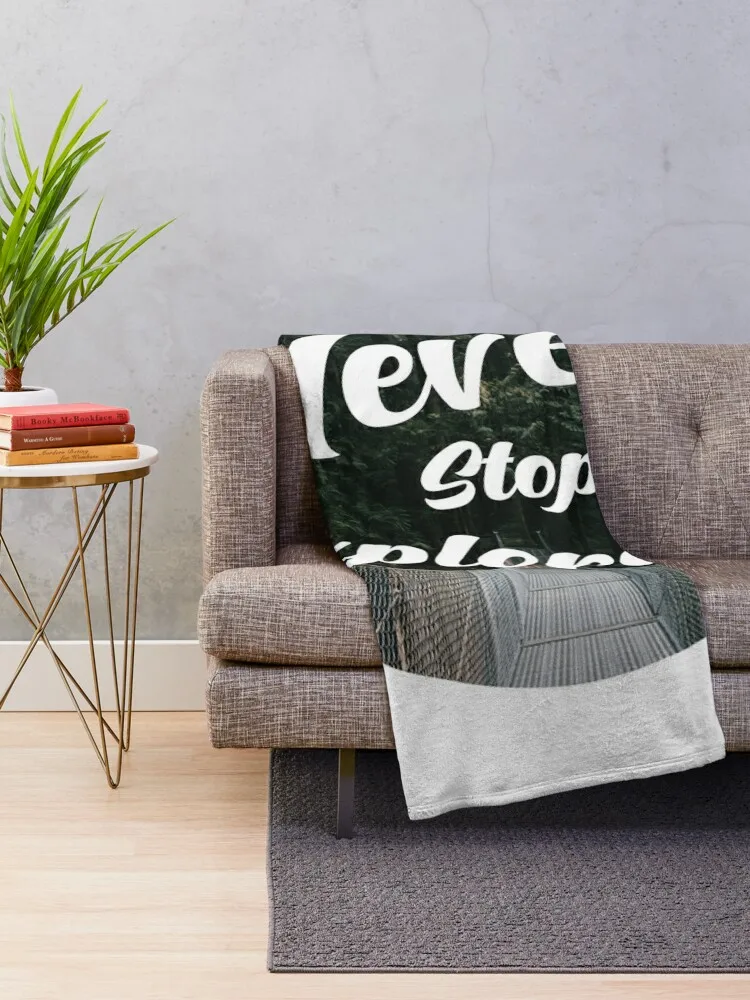 NEVER STOP EXPLORING Throw Blanket Designers Stuffeds Blankets