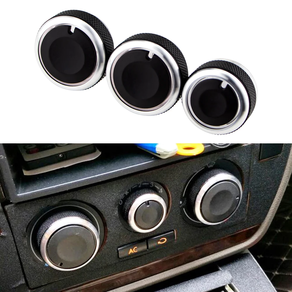 

3pcs/set Car AC Knob for Mitsubishi Triton 2006-2014 Ertiga Sport 2018+ Air Conditioning Knob Heat Control Switch Knob