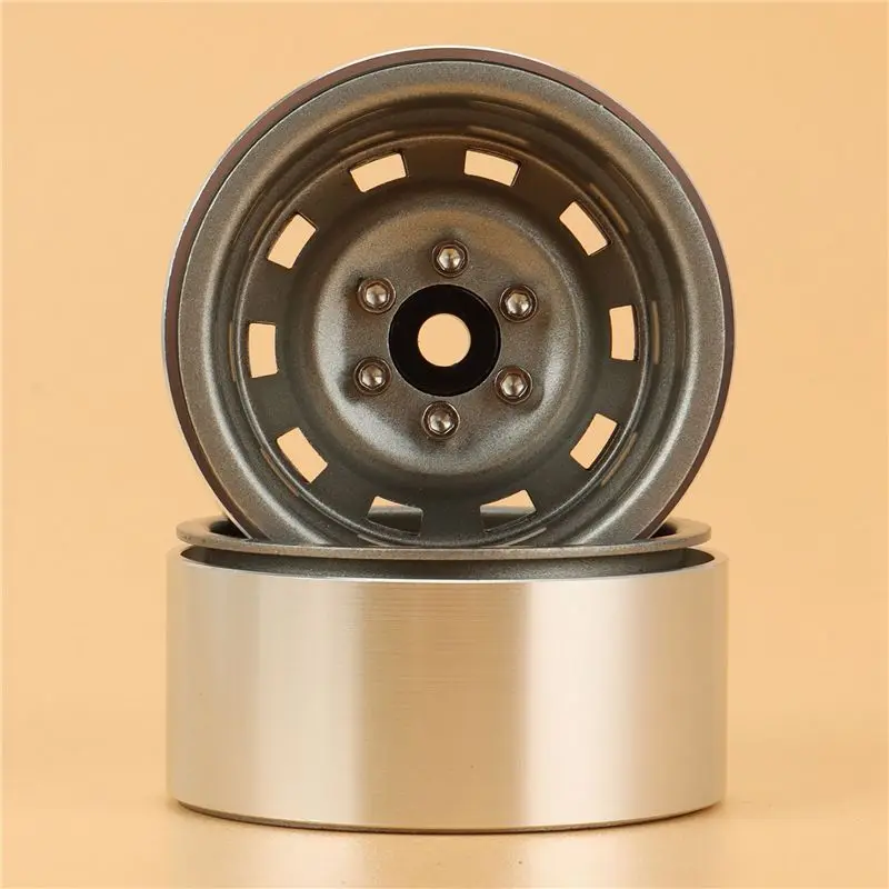 ABUM-12PCS Rally 1.9 Metal Beadlock Wheel Hub Rim For 1/10 RC Crawler Axial SCX10 90046 AXI03007 Traxxas TRX4 RC4WD D90,2