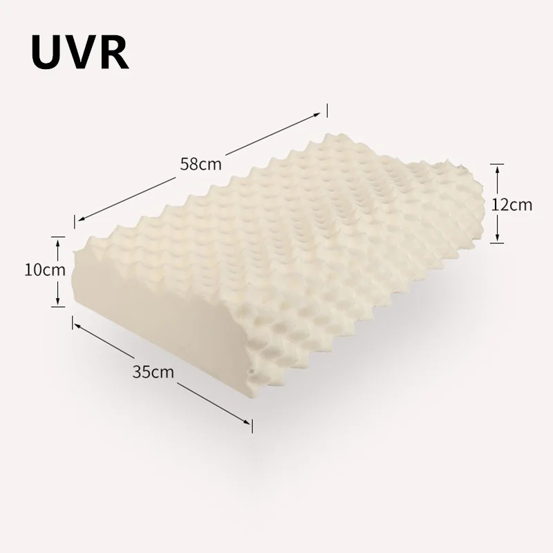 

UVR Natural Latex Pillow Home Hotel Adult Neck Pillow Student Dormitory Single Comfortable Skin-friendly Latex Pillow Furniture