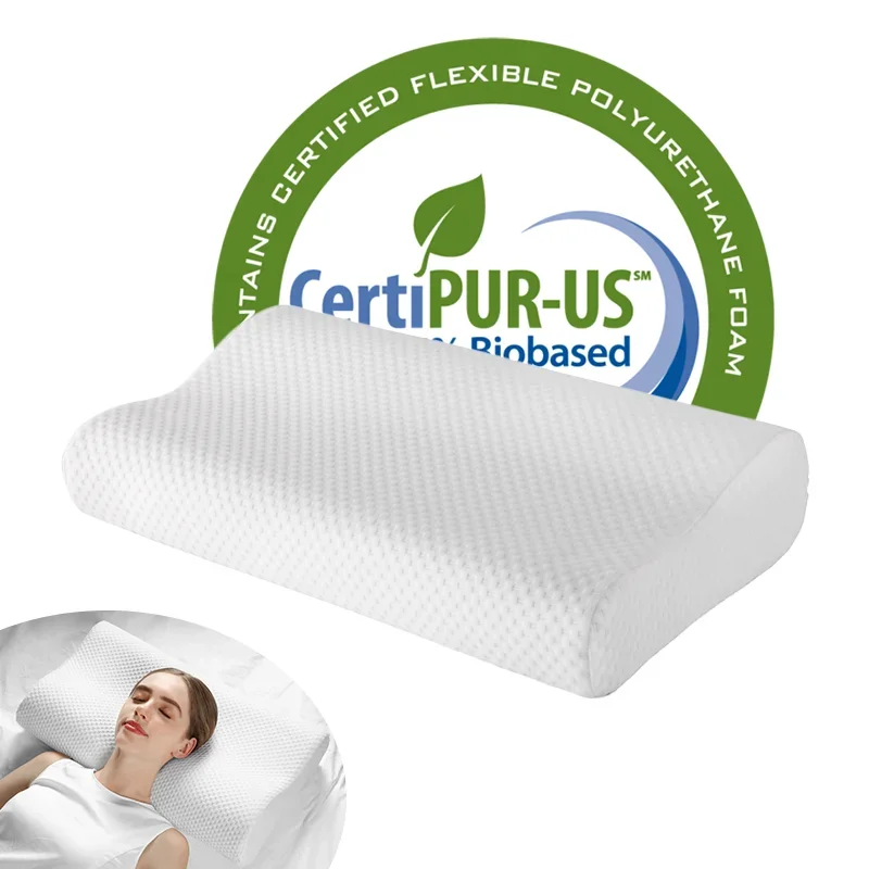 comfortable sleeping almohada ortopedica ergonomically adjustable memory foam neck cervical non-toxic bed pillow for neck