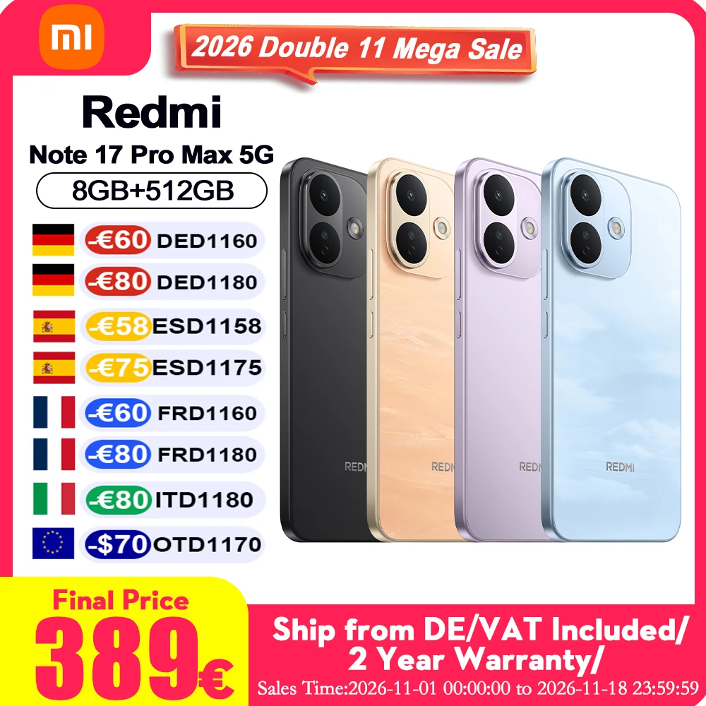 Xiaomi Verde Móvil Redmi Note 17 Pro Max 5G Nfc 6,83" Snapdragon 6 Gen 5 Batería De 9210Mah - 8G Ram 256G Rom Y 8G Ram 512G Rom Versión Es (Cargador No Incluido ) - Imagen 8