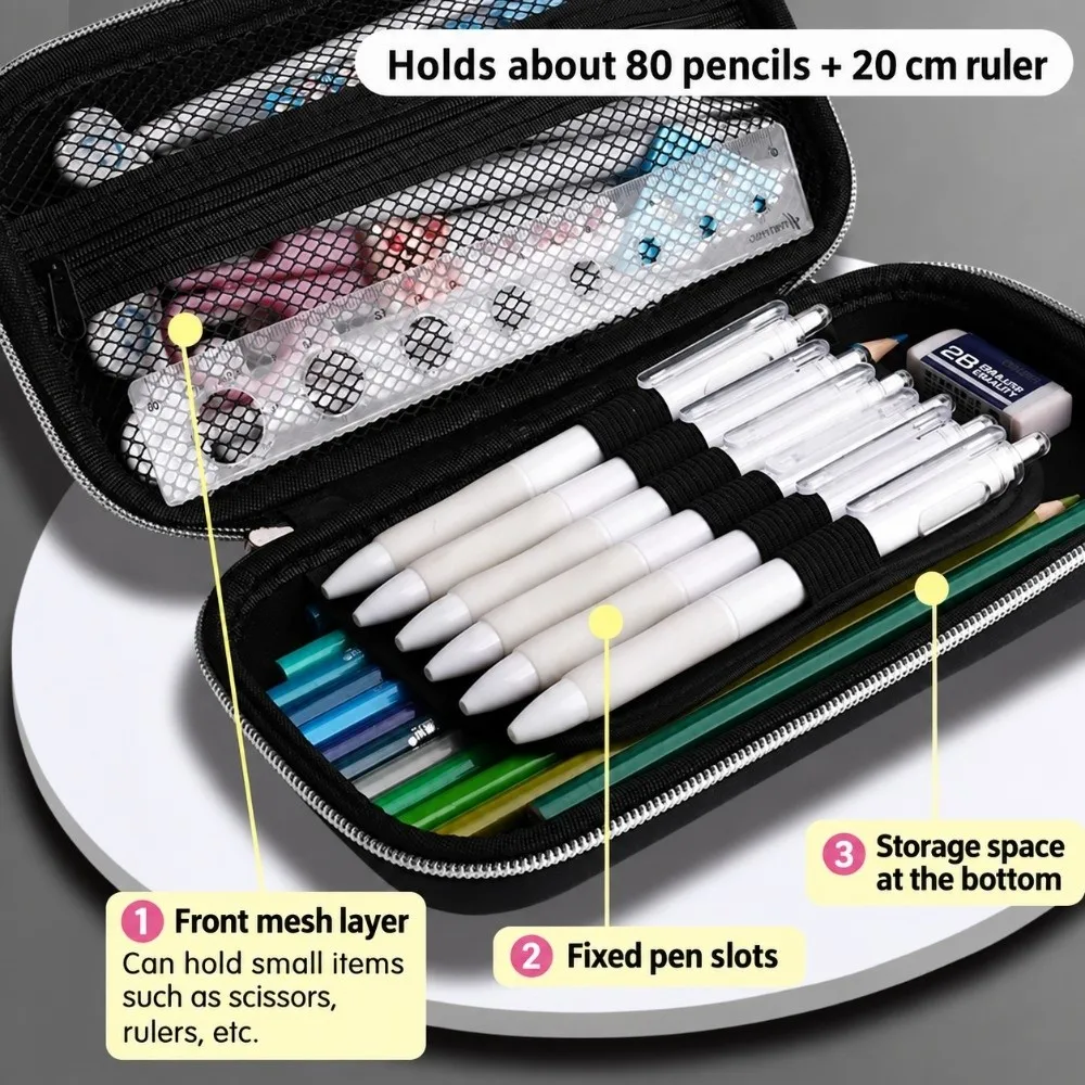 Minimalist Football Basketball Theme Pen Bag Large Capacity Anti-fall Pencil Case Multifunctional Stationery Bag Students