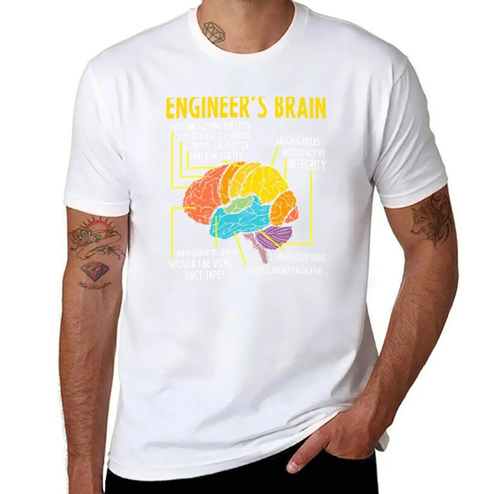 

Engineer's Brain Funny Engineering Games Process T-Shirt t shirt man casual man t shirt luxury T-Shirt