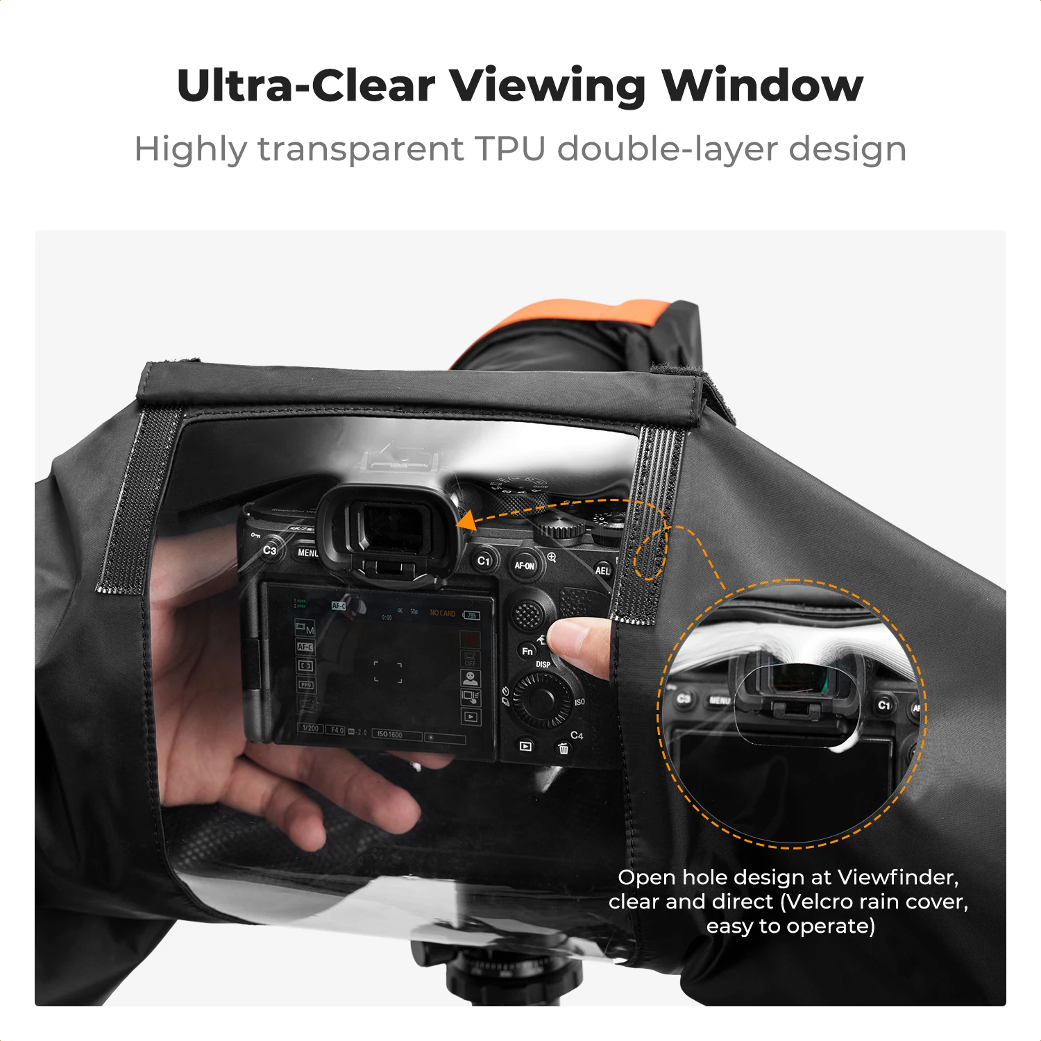 K & F Concept Clear View дождевик для камеры водонепроницаемый плащ дождевик аксессуары для DSLR-камеры для Canon Nikon Sony дождевик