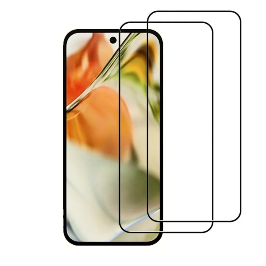 

2PACK Screen Protector Compatible with Google Pixel 9 Black HD Clear Tempered Glass - 9H Hardness Case Friendly Anti-Scratch