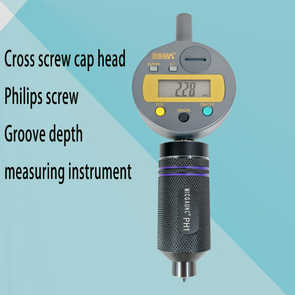 cross-head screw‌ Cross cap head groove depth measure Indicator gauge digital PH1 Qualified and compliant standards top SRW-TZ