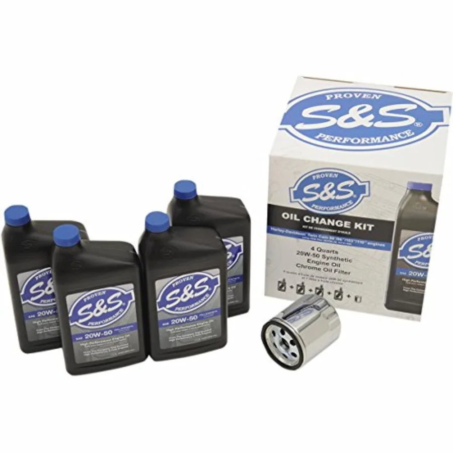 

SS Cycle 153969 Oil Change Kit for Motorcycle Maintenance: Complete Solution with High-Performance Filters and Gaskets for Reli