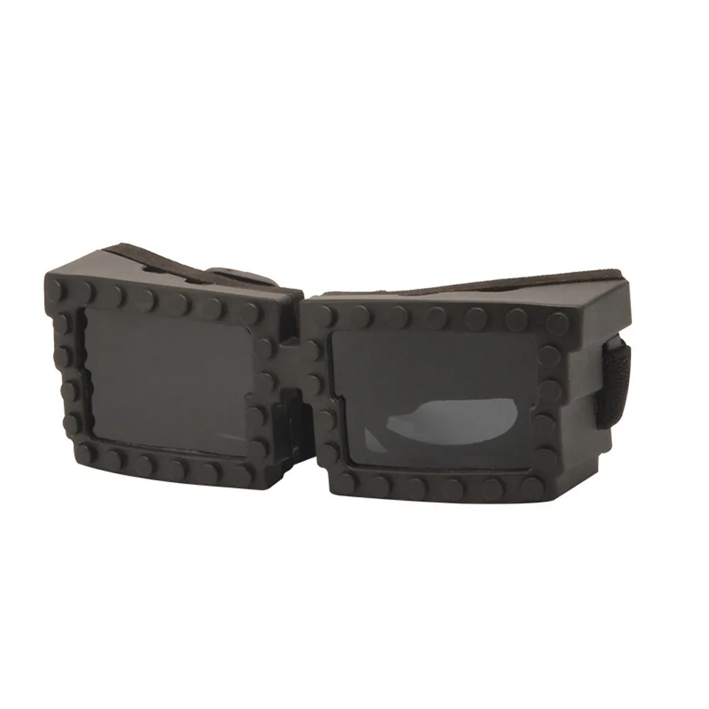 

Building Block Dog Goggles Breathable Novelty Protective Eyewear UV Protection Adjustable Windproof Dog Glasses Costume Party